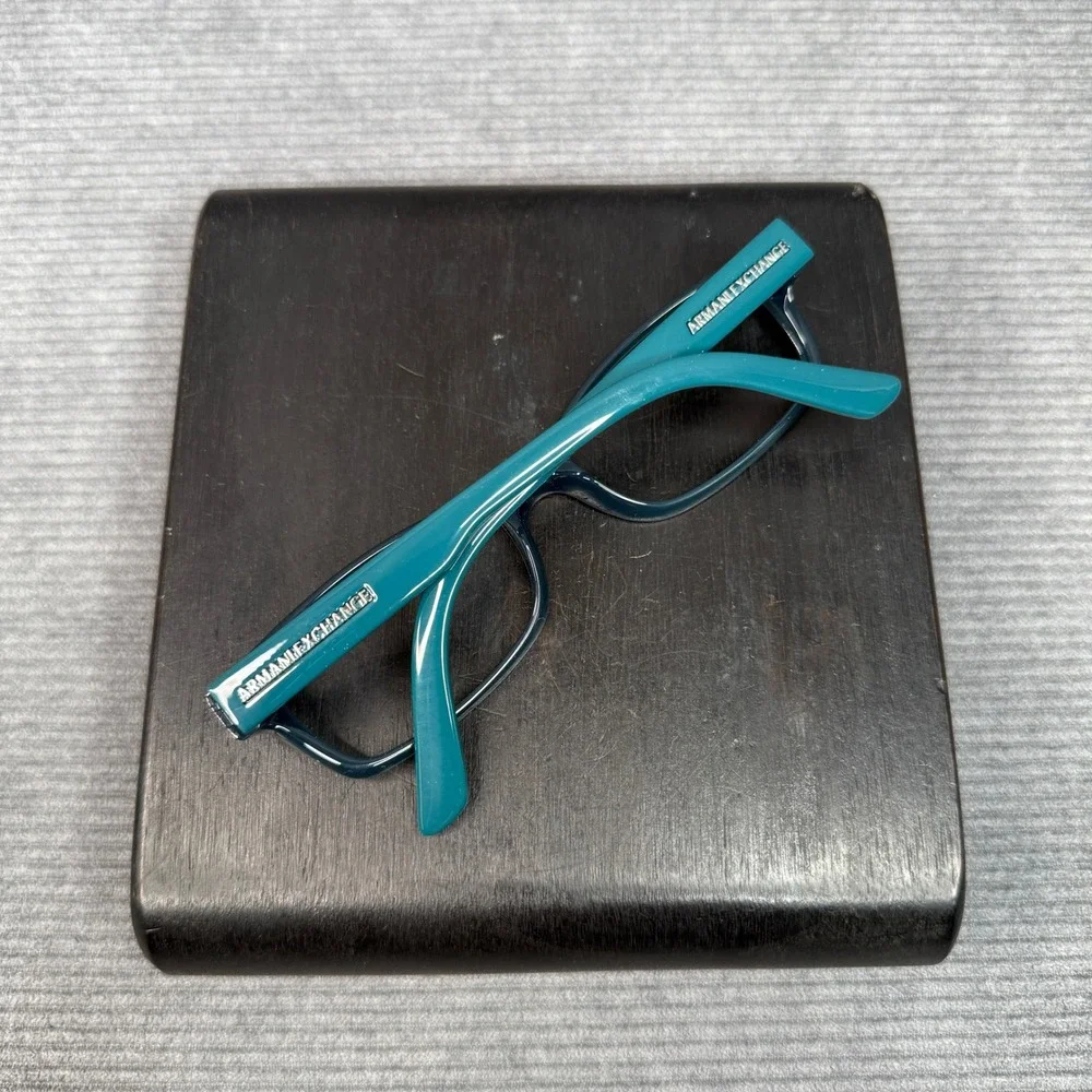 Armani Exchange AX 3017 8120 Teal Blue Rectangular Y2K Eyeglass Frames 52-16-135